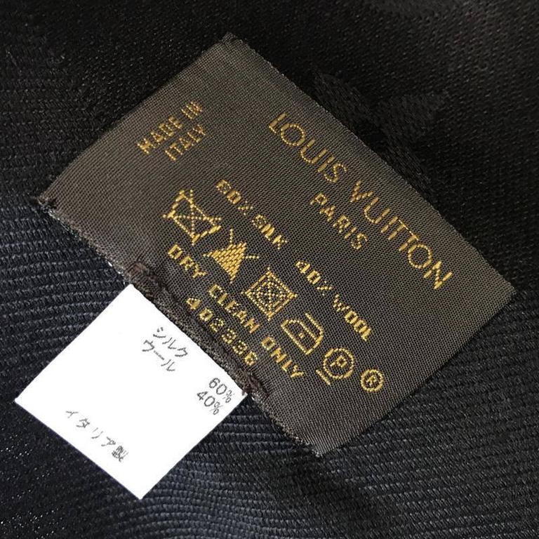 Louis Vuitton Monogram Shawl Black M71329 at 1stDibs  louis vuitton m71329,  m71329 louis vuitton, louis vuitton black monogram scarf