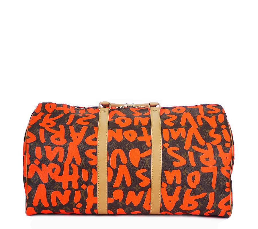 Louis Vuitton monogram graffiti keepall 50 designed by Stephen Sprouse. Collectible item, very hard to find. Kept in great condition. Cabin friendly, perfect size for short trip. 

Material : Monogram Graffiti, Neon Orange

Comes with : Dust bag,