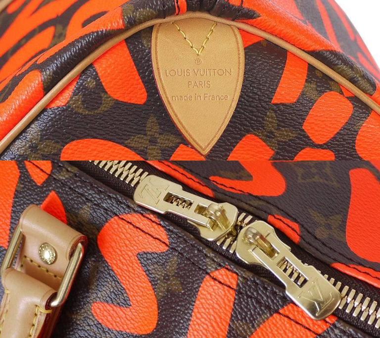 Louis Vuitton Orange x Stephen Sprouse Monogram Graffiti Keepall 50 Cloth  ref.916551 - Joli Closet