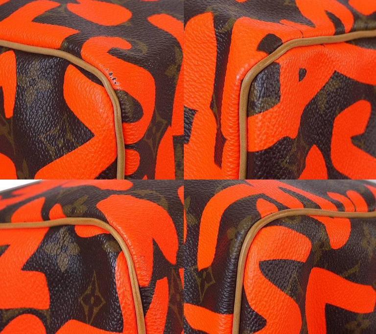 Stephen Sprouse x Louis Vuitton Orange Monogram Graffiti Keepall 50