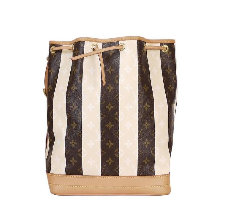 LOUIS VUITTON Monogram Rayures Canvas Ltd Ed. Noe Bag GHW at 1stDibs