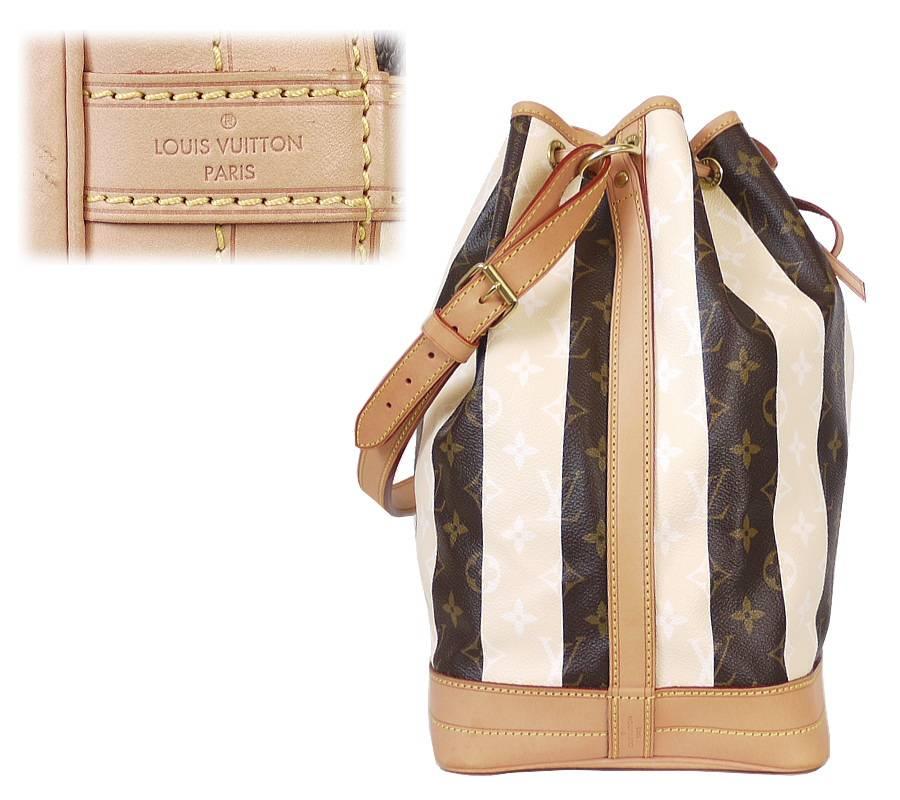 Women's   Rare Louis Vuitton Monogram Rayures Noe Bucket Tote Shoulder Bag