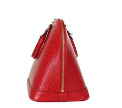 Louis Vuitton Red Epi Alma Handbag