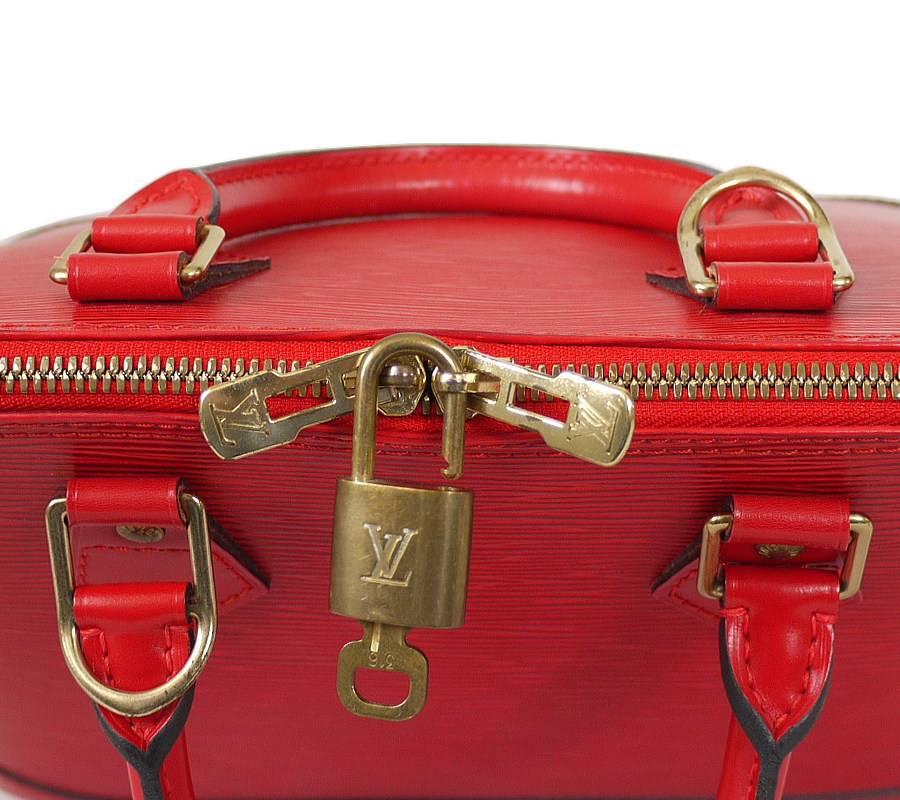   Louis Vuitton Red Epi Alma Handbag 1