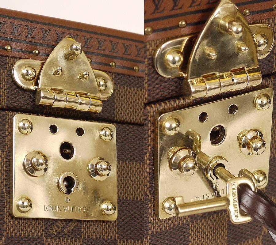 Brown Rare Louis Vuitton Damier Canvas Coffret Merveilles GM Jewelry Case