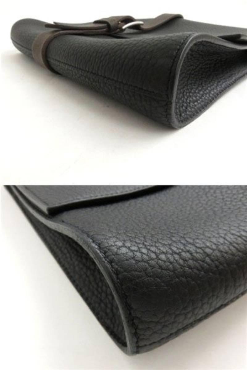 Black Hermes Etriviere II Folder clutch Bag From 2015 Men's For Sale