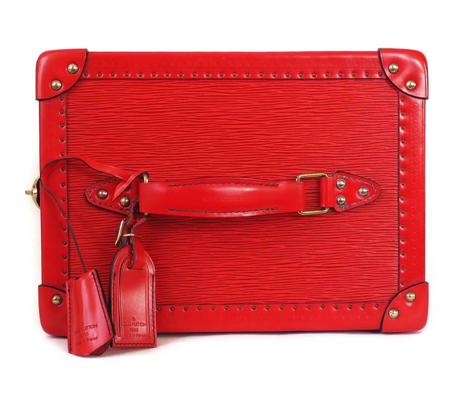 Women's or Men's Louis Vuitton Boite Flacons Beauty Trunk Train Case Red Epi 