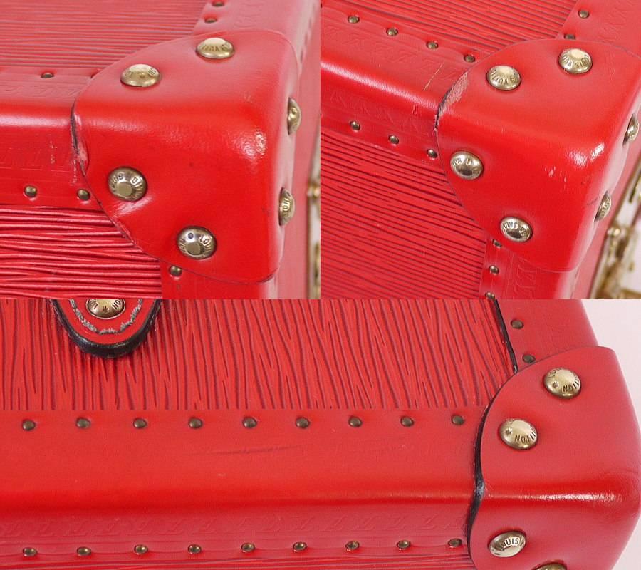 Louis Vuitton Boite Flacons Beauty Trunk Train Case Red Epi  1