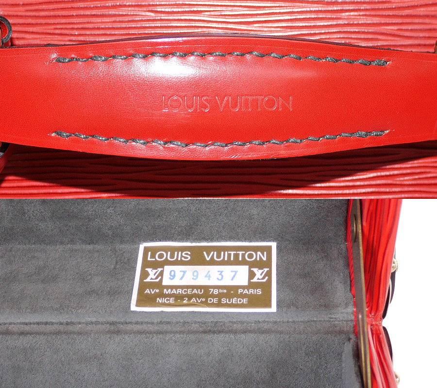 Louis Vuitton Boite Flacons Beauty Trunk Train Case Red Epi  2