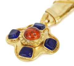 Chanel Vintage Gripoix Big Dangle Earrings Rare Extra Long