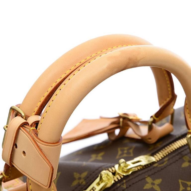 Brown Louis Vuitton Monogram Keepall 60 Bandouliere Travel Bag