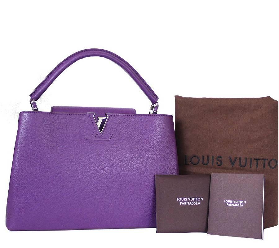 Louis Vuitton Capucines MM Handbag Tote Violet 3