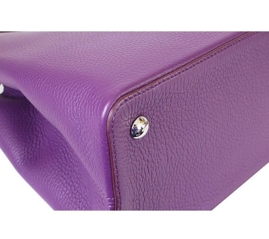 Louis Vuitton Capucines MM Handbag Tote Violet In Excellent Condition In Hiroshima City, JP