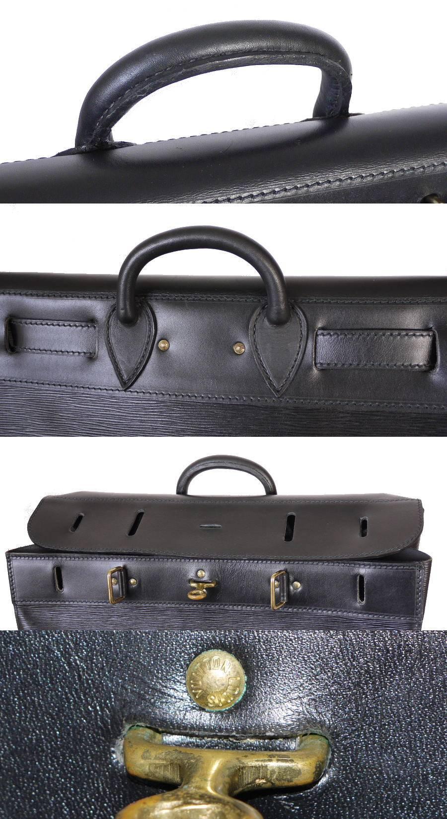 Louis Vuitton Black Epi Steamer 45 Travel Bag 1990s 2