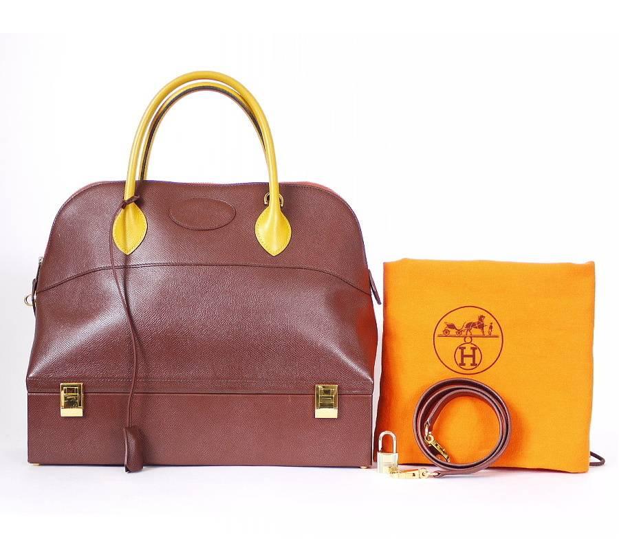 Hermes Bicolor Couchevel Macpherson Handbag For Sale 5