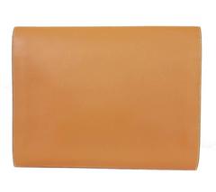 1980s Hermes Over-sized Clutch Bag Gold Vintage