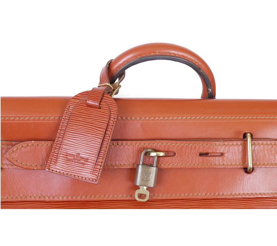 Louis Vuitton Fawn Brown Epi Steamer 45 Travel Bag Rare 2