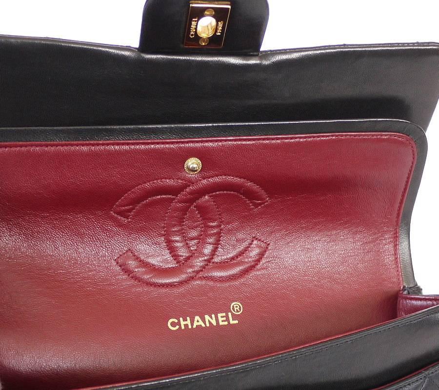 Vintage Chanel 2.55 Double Flap Classic Shoulder Bag 25cm In Excellent Condition In Hiroshima City, JP