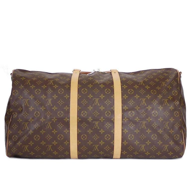 Louis Vuitton Monogram Keepall 60 Bandouliere Travel Bag at 1stdibs