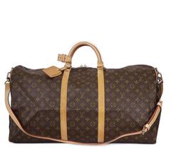 Louis Vuitton Monogram Keepall 60 Bandouliere Travel Bag