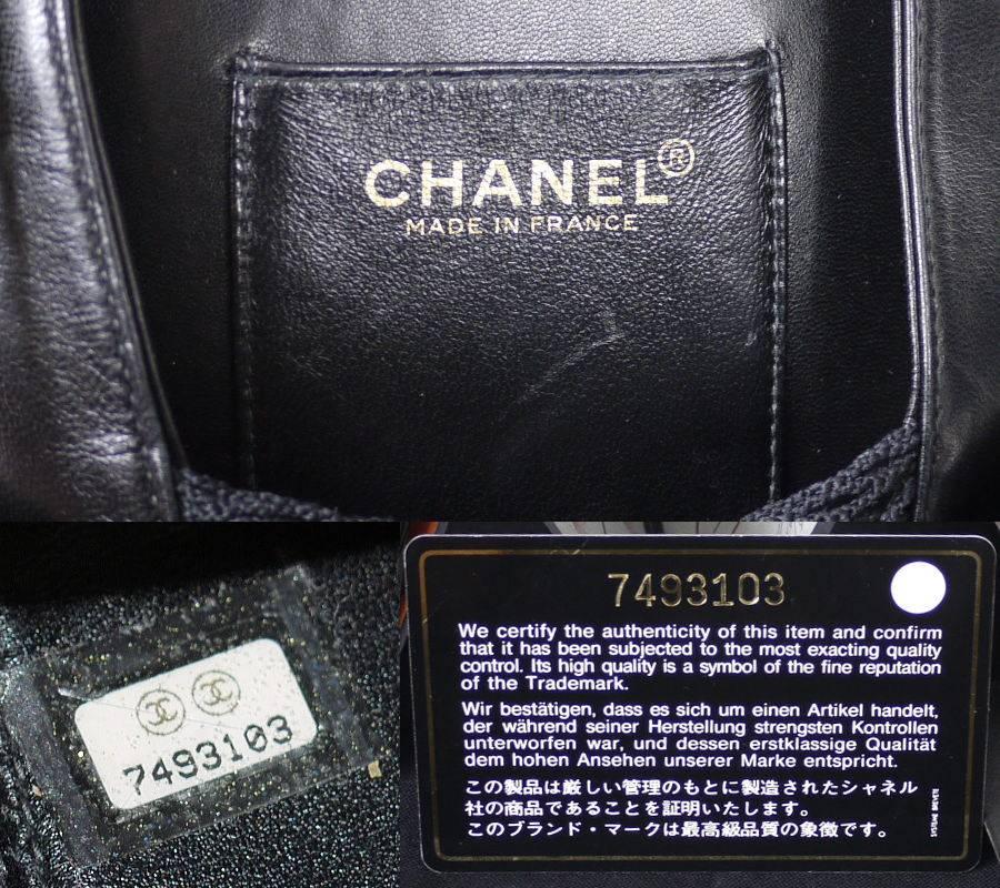 Chanel Leather Camellia 2 Way Evening Clutch Black  5
