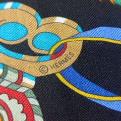 Vintage Hermès “Sous l’Égide de Mars” by P.Marie Rare 140 cm Cashmere Silk Shawl