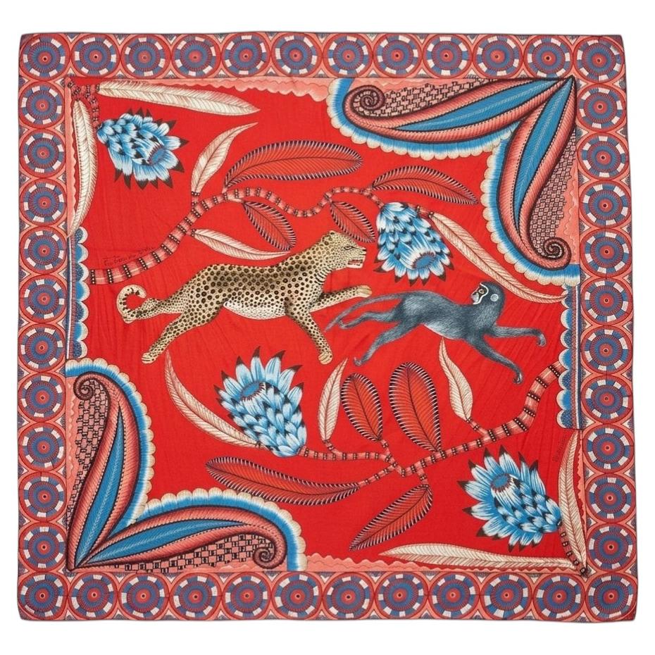 Brand New Hermès "The Savana Dance" 140 Silk Scarf