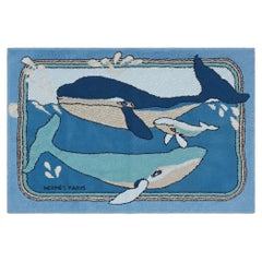 Serviette de plage en éponge « Baleines » d'Hermès