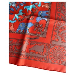 Foulard Hermès 90 en Soie Early America Neuf