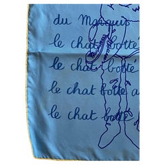 Hermès "Le Chat Botté" Gavroche Silk Scarf