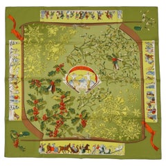 Brand New Hermès Neige d'Antan 90 Silk Scarf