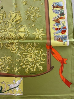 Brand New Hermès Neige d'Antan 90 Silk Scarf