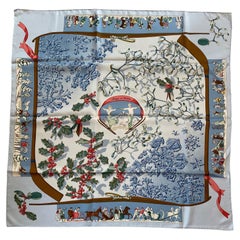 Hermès Neige d'Antan 90 Silk Scarf