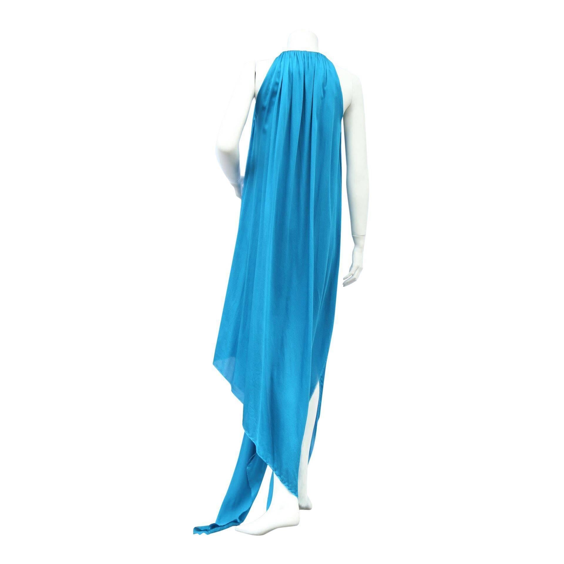 Women's Lanvin electric blue silk dress 