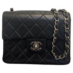 Sac Chanel Mini Noir Argentées circa 2000