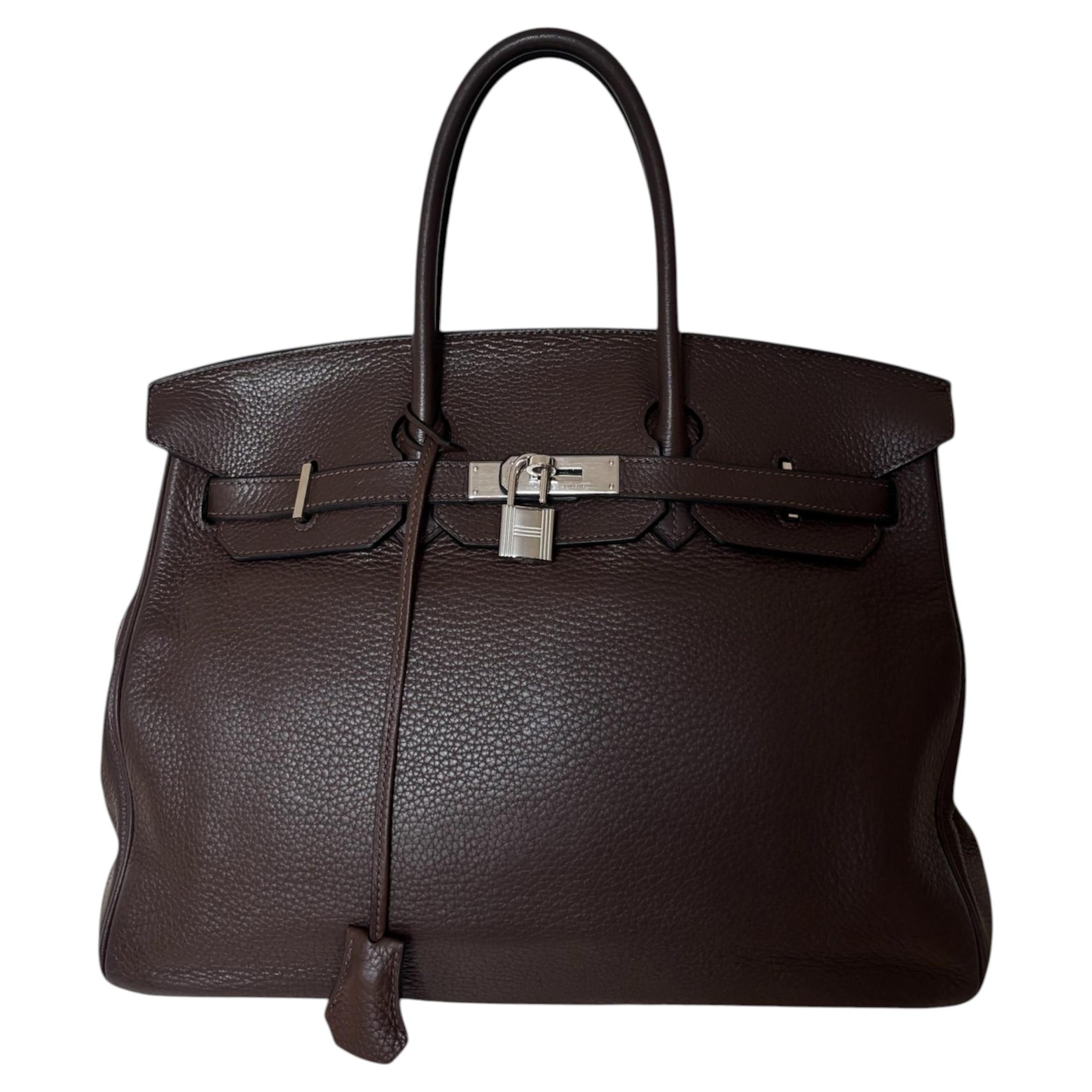 Sac Hermès Birkin 35 Taurillon Ebene 2008 For Sale