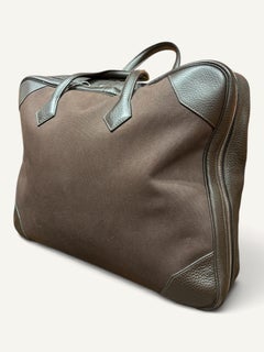Sac Hermès Victoria 50 toile & cuir marron circa 2000