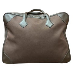 Sac Hermès Victoria 50 toile & cuir marron circa 2000