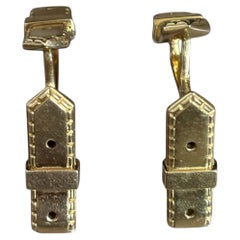 Boutons de manchette Hermès « Or Sellier », vers 1960-1970