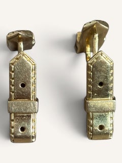 Boutons de manchette Hermès « Or Sellier », vers 1960-1970