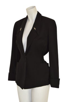 Thierry Mugler 1990s Sculptural Blazer with Metallic Star Details