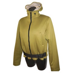 Manteau Miu Miu à ceinture et doublé de polaire, collection automne-hiver 1999, vert olive, veste de créateur