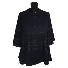 Comme Des Garcons 1989 Archive Jacket Rei Kawakubo Navy Cape Coat Avant Garde Ru