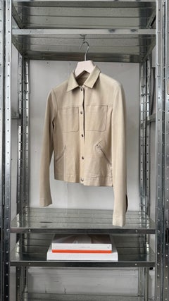 JIL SANDER Reversible Leather Jacket Limestone (Small) - 2000s