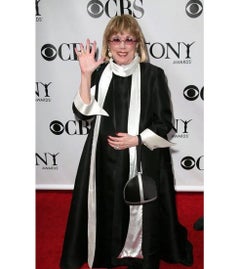 Phyllis Newman 2009 Tony Awards Worn Custom Cho Cheng Black Silk Evening Coat