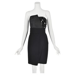 AKRIS F/W 2010 Runway Look #37 Black Wool & Silk Mini Beaded Cocktail Dress 2/4
