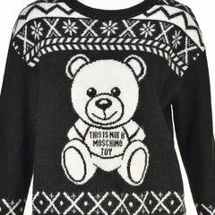 MOSCHINO COUTURE FW2019 This Is Not A Moschino Toy Fair Isle Teddy Bear Sweater