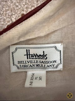 1990er Jahre, Bellville, Sassoon, Lorcan Mullany, Harrods, schwarz-goldenes Paillettenkleid, Größe UK 12–14