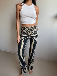 Just Cavalli SS2002 „Psycho Hallucination“ schwarz-weiße Jeanshose