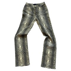 Just Cavalli – Leopardenmuster-Jeans aus den 2000er Jahren
